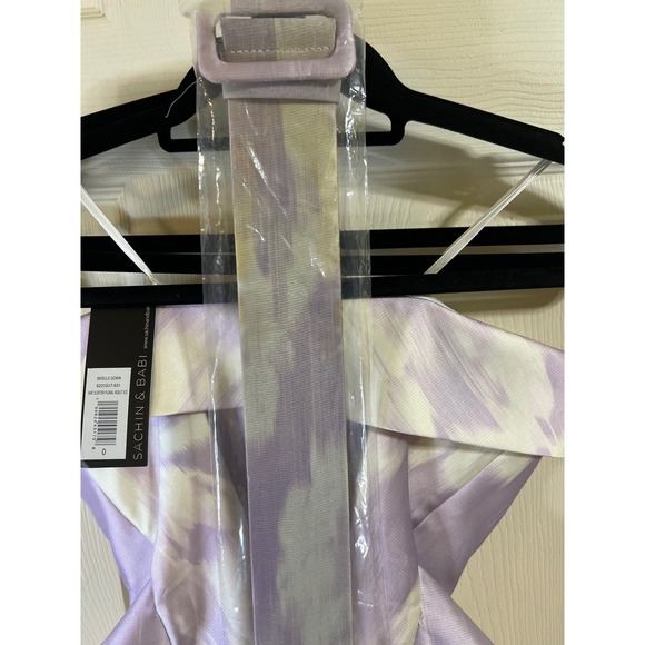 Sachin & Babi Brielle Gown Strapless Scatter Floral Violet Ice Purple Size 0 - Picture 12 of 13